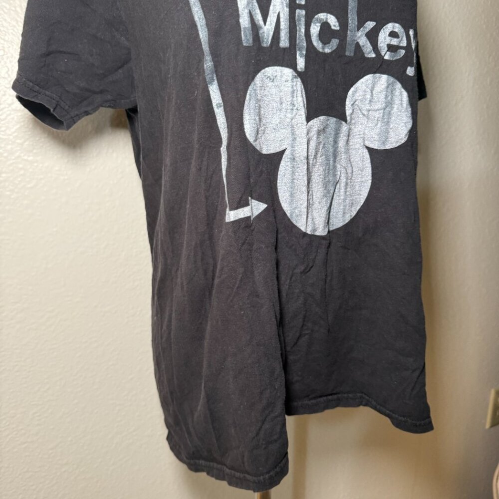 Disney I'll be your Mickey Black and White Graphic Short Sleeve Tee Shirt - Picture 7 of 12
